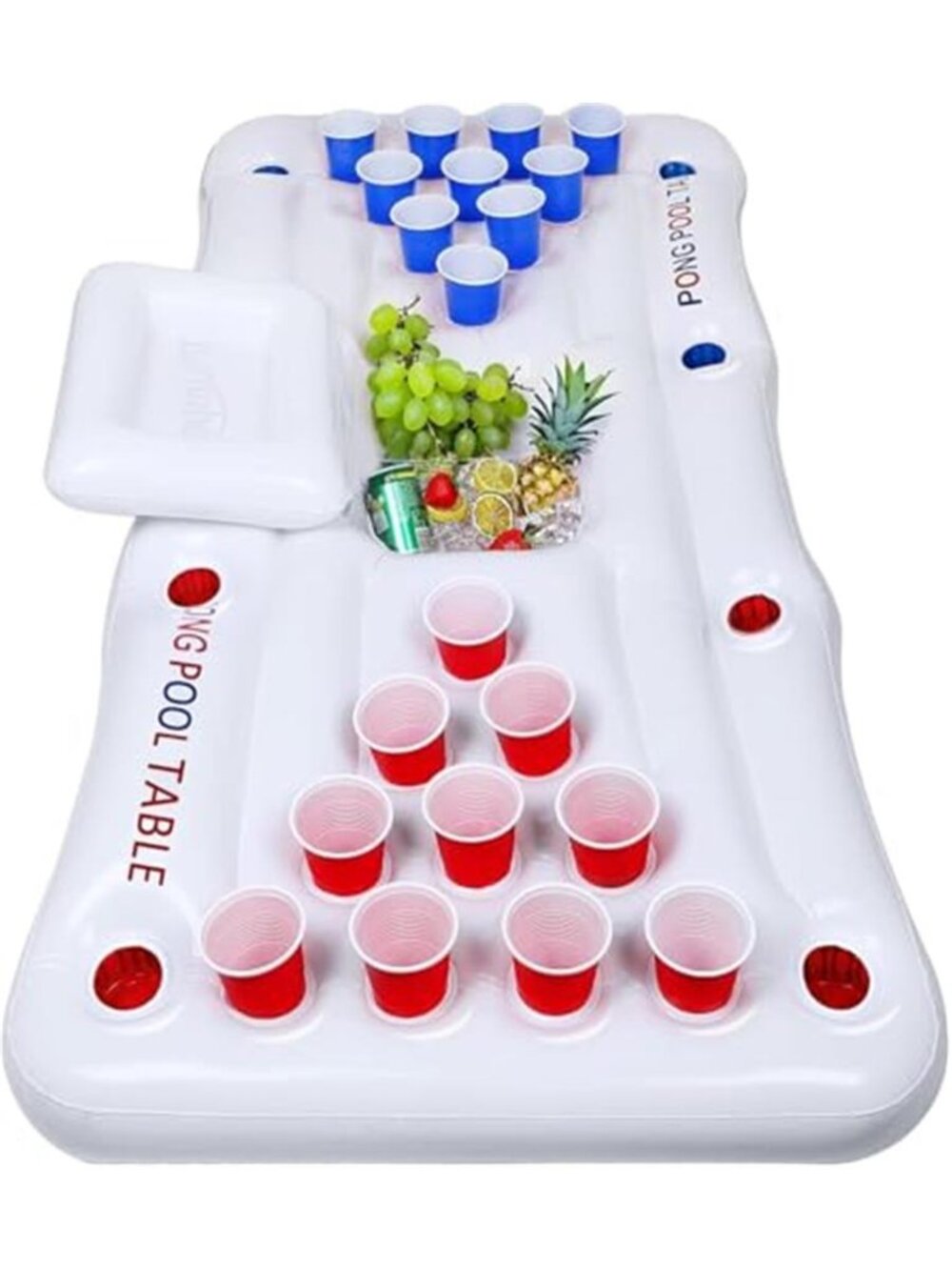 Inflatable Pool Game Table Float 6FT Floating Beer Pong Raft Cooler Lounge Adult